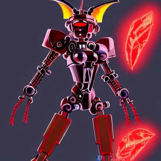 Prompt: highly detailed exquisite fanart, of Makuta Antroz from Bionicle, but as an anime girl with Golden Eyes and Red Hair, red metal armor, close-up shot, bat wings, epic cinematic shot, professional digital art, high end digital art, singular, realistic, captura, DeviantArt, artstation, Furaffinity, 8k HD render