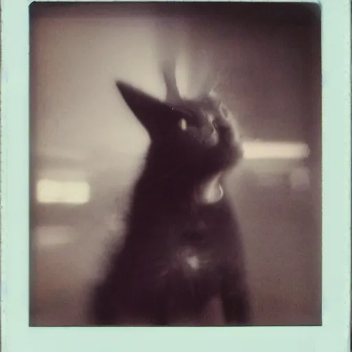 Image similar to real sasquach caught on film, polaroid picture