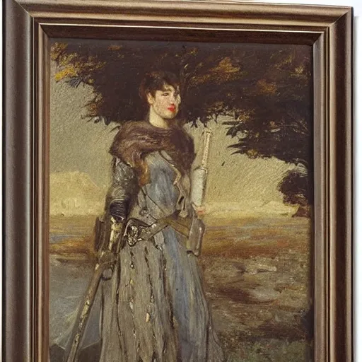 Image similar to female warrior by alfred stevens