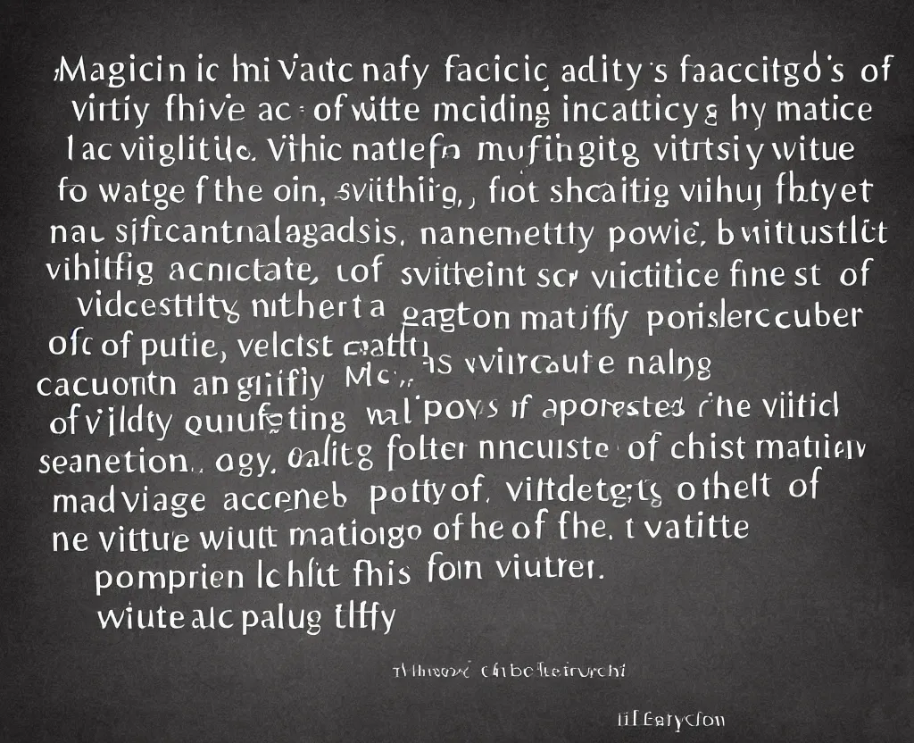 Image similar to magic is a faculty of wonderful virtue, full of most high mysteries, containing the most profound contemplation of most secret things, together with the nature, power, quality, substance, and virtues thereof.