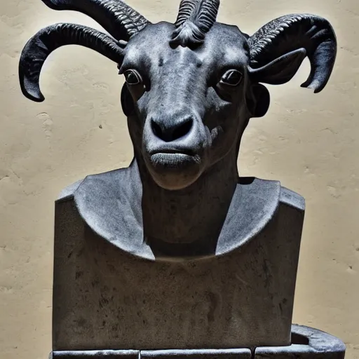 Image similar to medusa as a goat