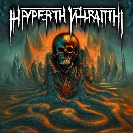 Image similar to hyperdetailed artstation death metal album cover