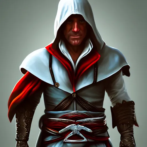 Prompt: Joe Biden as Ezio from Assassins Creed, digital art
