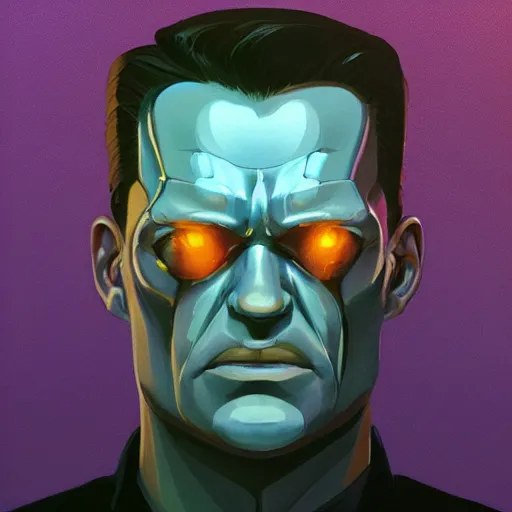 Image similar to face icon stylized minimalist t - 1 0 0 0, loftis, cory behance hd by jesper ejsing, by rhads, makoto shinkai and lois van baarle, ilya kuvshinov, rossdraws global illumination