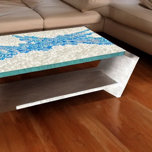 Image similar to fractal coffee table