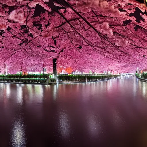 Prompt: a panoramic view of shanghai full of sakura, hyperrealistic, cinematic lighting, hd wallpaper, 8 k, 4 k