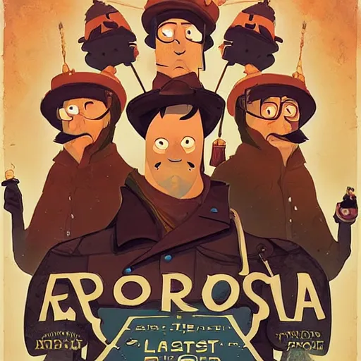 Image similar to The last Expedition to russia, movie poster, artwork by Cory Loftis