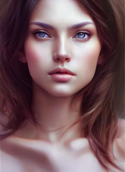 Image similar to photo of a gorgeous young woman in the style of stefan kostic, realistic, sharp focus, 8 k high definition, insanely detailed, intricate, elegant, art by stanley lau and artgerm