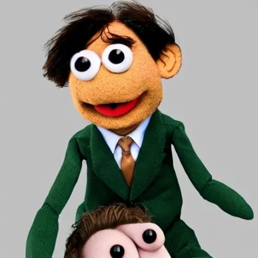 Prompt: Mr. Bean depicted as a muppet
