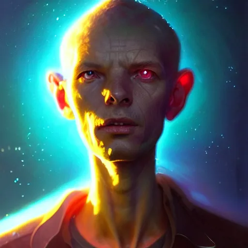 Image similar to highly detailed portrait from a male alien, extraterrestrial, aquatic, stephen bliss, unreal engine, fantasy art by greg rutkowski, loish, rhads, ferdinand knab, makoto shinkai and lois van baarle, ilya kuvshinov, rossdraws, tom bagshaw, global illumination, radiant light, detailed and intricate environment