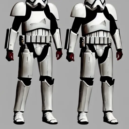 Prompt: an extremely long shot of an imperial stormtrooper walking concept art by Doug Chiang cinematic, realistic painting, high definition, very detailed, extremely high detail, photo realistic, concept art, the Mandalorian concept art style