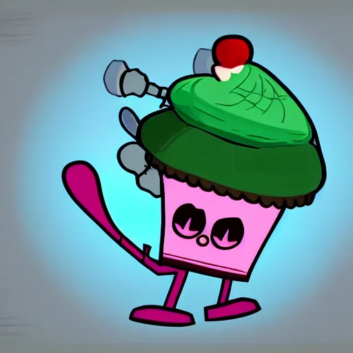 Image similar to edp with cupcake in fortnite art style