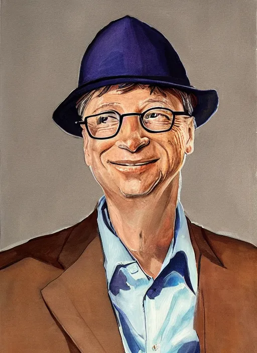 Image similar to expose yourself to art, bill gates