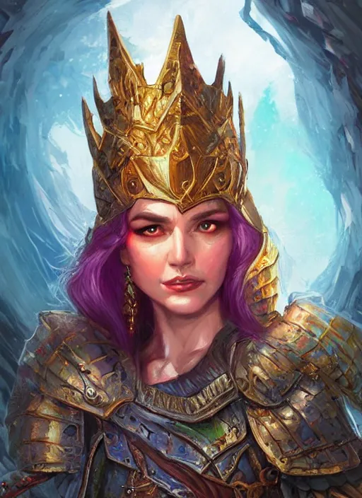 Image similar to queen, ultra detailed fantasy, dndbeyond, bright, colourful, realistic, dnd character portrait, full body, pathfinder, pinterest, art by ralph horsley, dnd, rpg, lotr game design fanart by concept art, behance hd, artstation, deviantart, hdr render in unreal engine 5