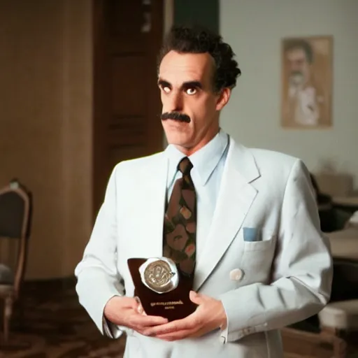 Image similar to jordan peterson as borat in borat, 8k resolution, full HD, cinematic lighting, award winning, anatomically correct