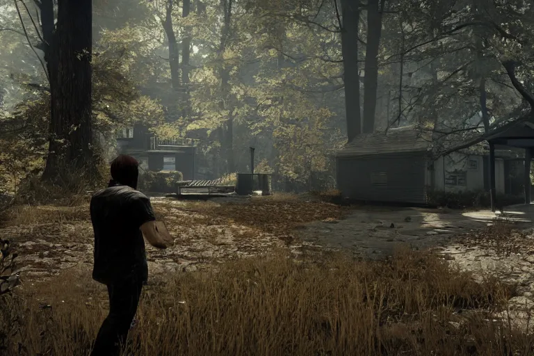 Prompt: a still from the final encounter in p. t. ( ps 4 2 0 1 4 )