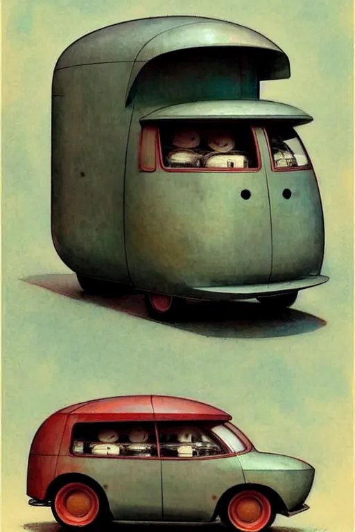 Image similar to ( ( ( ( ( 1 9 5 0 s retro future android robot delivery truck. muted colors., ) ) ) ) ) by jean - baptiste monge,!!!!!!!!!!!!!!!!!!!!!!!!!