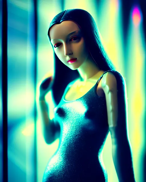 Image similar to dreamy young beautiful female artificial intelligence, metropolis, cinematic, rim light, bokeh, photo - realistic, elegant, high detail, 8 k, masterpiece, photo taken in 1 9 3 0