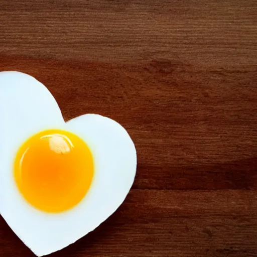 Image similar to fried egg in heart shape