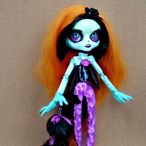 Prompt: monster high haunt couture doll, hd, cute,.