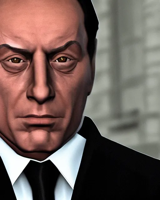 Prompt: a portrait photograph of Silvio Berlusconi as a GTA 4 character, DSLR photography