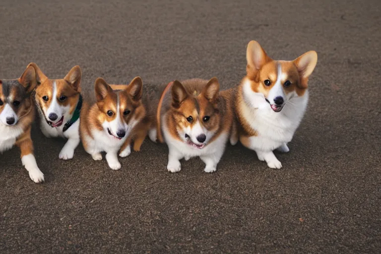 Image similar to nothing but corgis, as far as the eye can see. photo realistic 35mm 4k