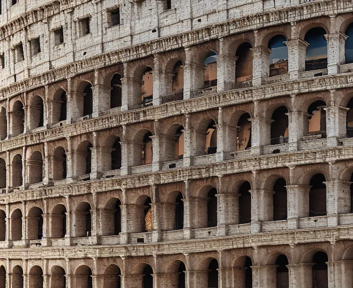 Prompt: 4 k hd, high detail photograph of roman colosseum, shot with sigma f / 4. 2, 2 5 0 mm sharp lens, wide shot, consistent, isometric view, volumetric lighting, high level texture render