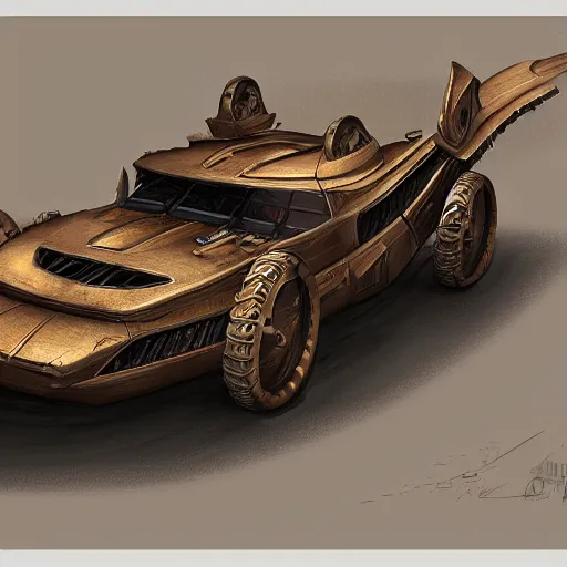 Image similar to steampunk corvette, concept art