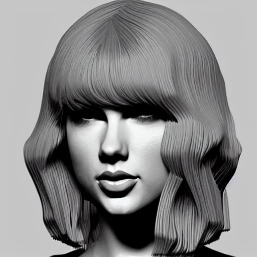 Image similar to low poly 3d render of taylor swift