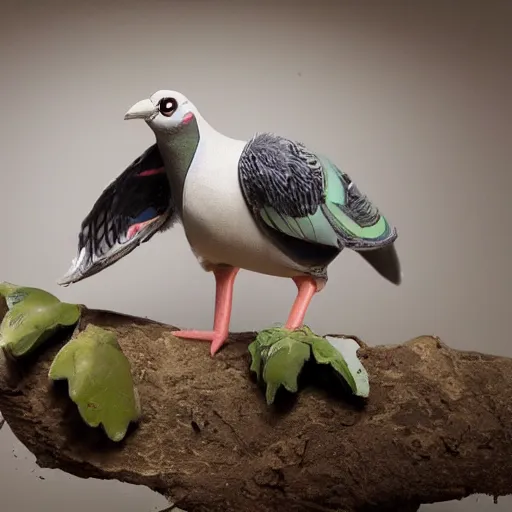 Prompt: pigeon, clay animation