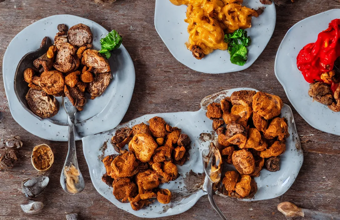 Prompt: poop served on a plate, food photography