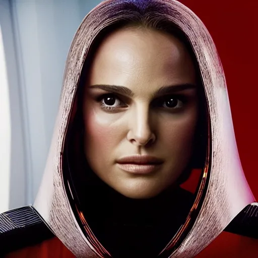 Image similar to Natalie Portman in Star Trek, (EOS 5DS R, ISO100, f/8, 1/125, 84mm, Instagram, prime lense)