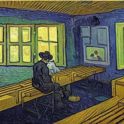 Prompt: painting of computer recursion by van gogh and mc escher, hyperdetailed