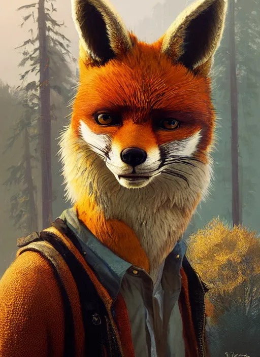 Prompt: highly detailed portrait fantastic mr fox in gta v stephen bliss unreal engine fantasy art by greg rutkowski loish rhads ferdinand