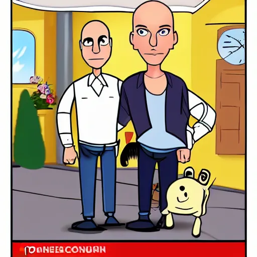 Prompt: johnny sins cartoon