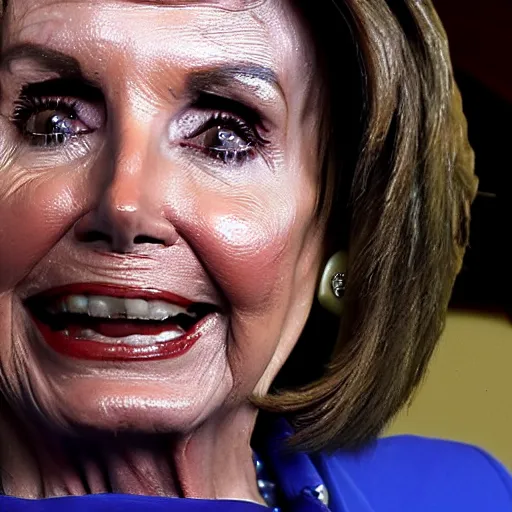 Image similar to Nancy Pelosi crawling out of the backrooms, trailcam footage