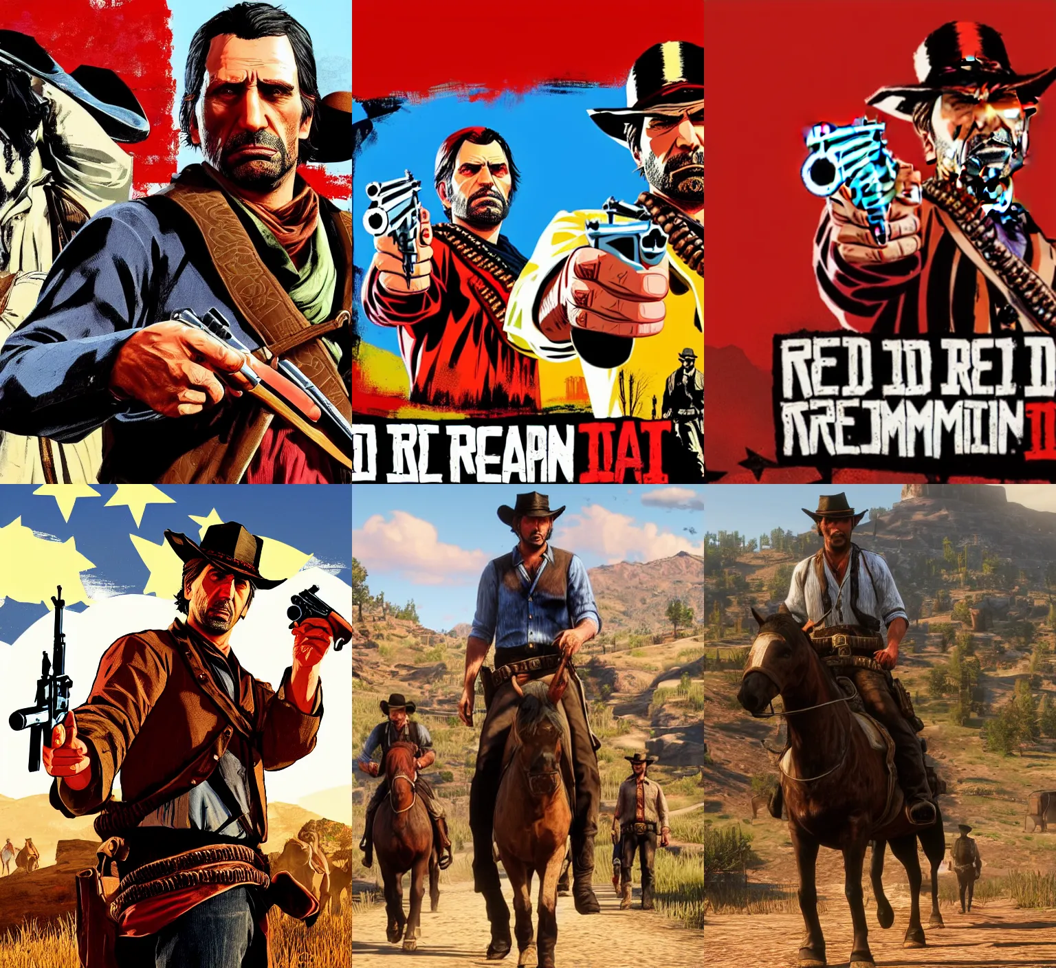 Prompt: Cover art of Red Dead Redemption 3, no text, John Turturro as the main character