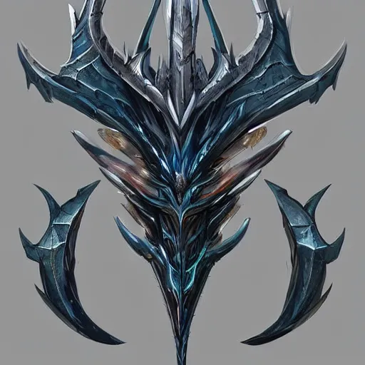 Image similar to concept art of celestial dragon shield weapon, blade design, fantasy blade, fantasy, behance, pinterest, deviantart, artstation, weapons concept art, design, rpg, weapon, detailed, digital art, incredible, digital painting