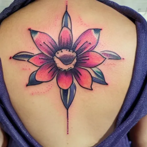 Image similar to void flowers life, tattoo on back