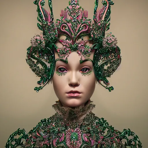 Image similar to princess of emerald ballerina, ornate, intricate, hyper detailed, stunning, 4 k, octane render