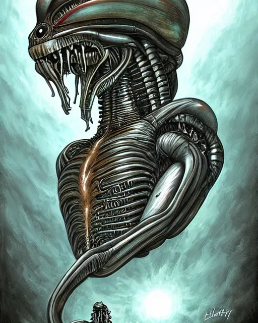 Image similar to alien xenomorph by jeffrey smith