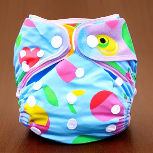 Prompt: kawaii babyish disposable diaper design