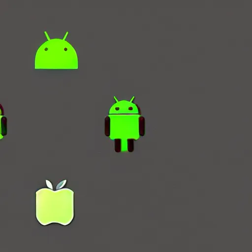 Image similar to android logo mixed with apple logo