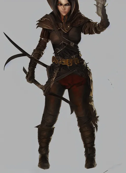 fantasy female rogue dnd character portrait, full | Stable Diffusion ...