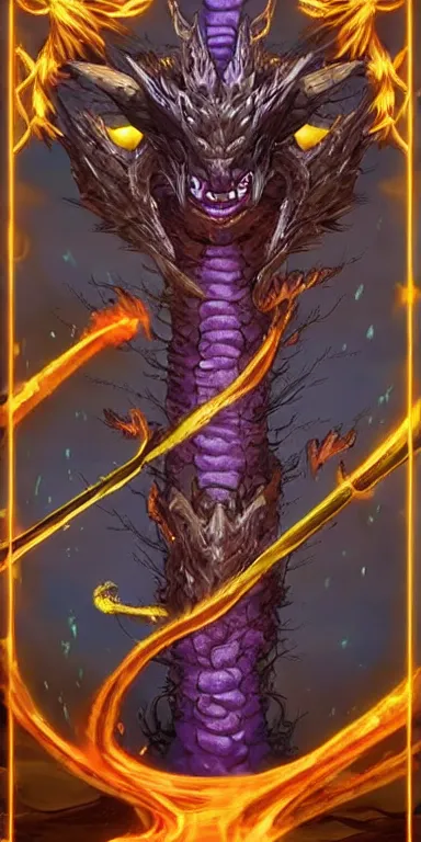 Image similar to draconic staff, dragon staff,((((((((((((((dragon head))))))))))))))) on top of the staff, ((((dragon head)))) on top of the magic staff, glowing draconic staff, epic fantasy style art, fantasy epic digital art, epic fantasy weapon art, hearthstone style art