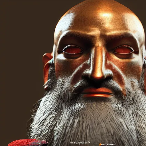 Image similar to hyperrealist highly detailed English medieval portrait of gilgamesh from Civ6, concept art pascal blanche dramatic studio lighting 8k wide angle shallow depth of field