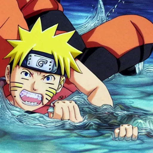 Image similar to Naruto drowning