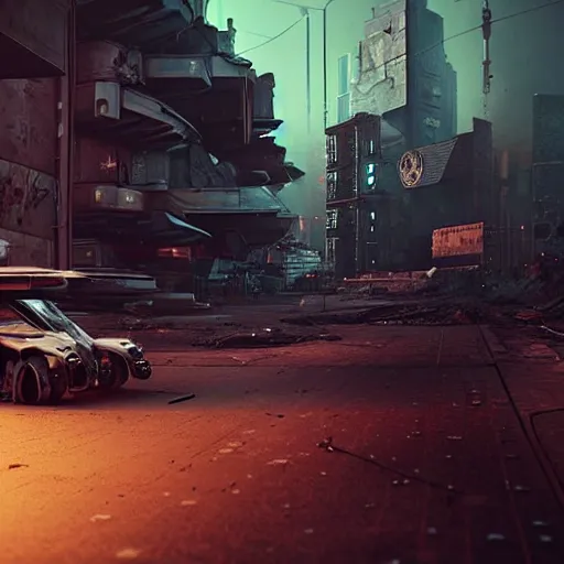 Image similar to Gritty futuristic cyberpunk VW W16 in a Russian cyberpunk slum city called Neo Norilsk on the Moon, at night, diverse, lively, Milky way on the sky, blinding sun, sci-fi photorealistic, grainy, 35mm, intricate, very very beautiful, elegant, smooth, cinematic, Unreal Engine 5, by Beeple, trending on Artstation HD