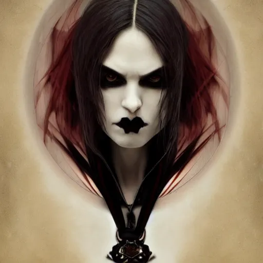 Prompt: perfectly - centered - portrait - photograph of evil gothic emo vampire, the perfect human female specimen, intricate, elegant, super highly detailed, professional digital painting, artstation, concept art, smooth, sharp focus, no blur, no dof, extreme illustration, unreal engine 5, 8 k, art by artgerm and greg rutkowski and alphonse mucha loish and wlop