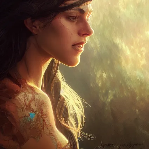 Image similar to Beautiful portrait of spiderman, wide angle, intricate, wild, highly detailed, digital painting, artstation, concept art, smooth, sharp focus, illustration, art by artgerm and greg rutkowski and alphonse mucha - W 768